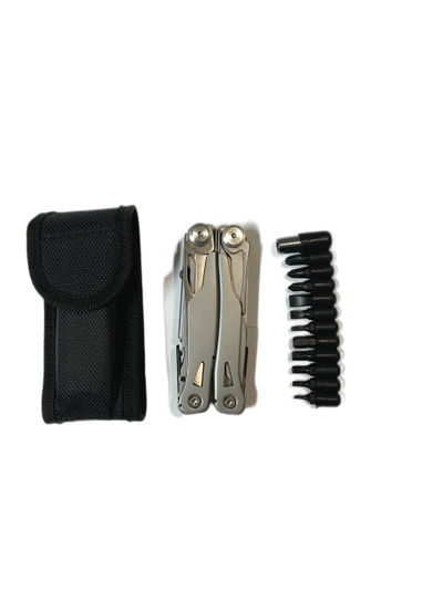 Трансформер мультитул - GHK8 с набором бит, 14 в 1 /многофункциональный инструмент из нержавеющей стали