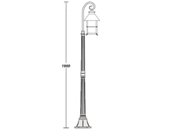 Садово-парковый светильник серии  Caior II(111см)