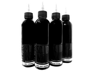 SOLID INK BLACK LABEL Grey Wash 4ozセット SOLID INK-BLACK LABEL | GREY WASH 4 Bottle Set – InkSpire