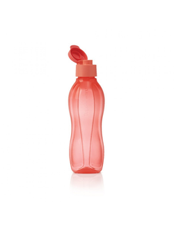 Эко-бутылка с клапаном (750 мл) в красном цвете
