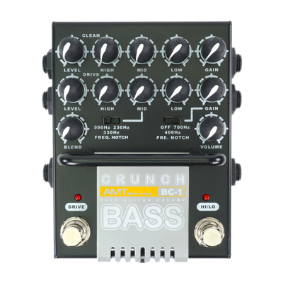 AMT Bass Crunch BC-1 - двухканальный JFET-предусилитель для бас гитары [без БП]