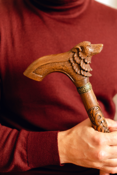 Трость "Волк Резной"