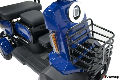 Электроскутер четырехколесный Rutrike Квадро синий