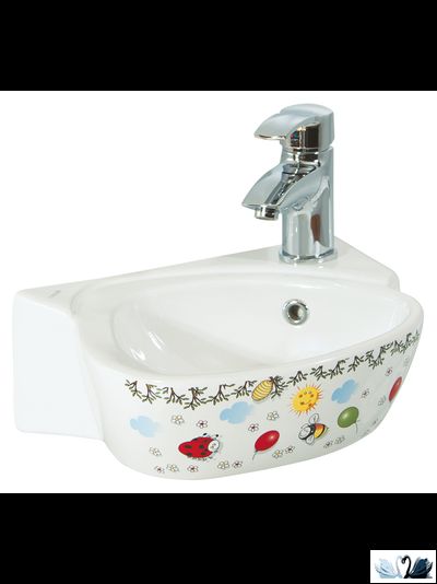 Раковина Creavit Cocuk CK035-00CB00E-FF00 380 х 300 мм с детским декором