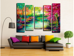 Модульная картина "Сказочный лес"