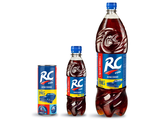 Безалкогольные сильногазированные напитки RC Cola в ПЭТ бутылках объёмом 0,4 и 1,75 литра