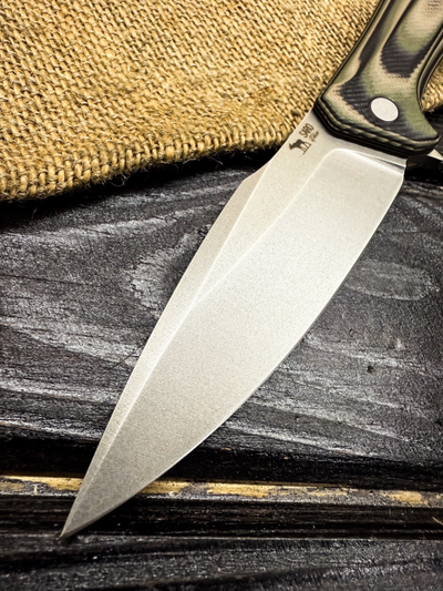 Складной нож Грач сталь ELMAX, рукоять G10, цвет тайга