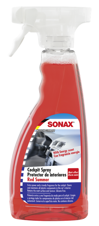 Полироль для пластиковых панелей &quot;SONAX Red Summer&quot; (матовый эффект), аромат Red Bull, 500 мл