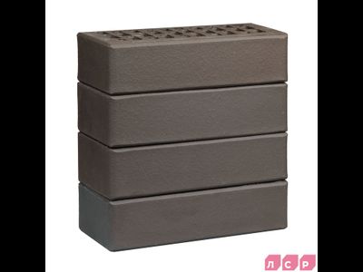 Облицовочный керамический кирпич ЛСР М150, 250х120х65 мм, графитовый Гладкий