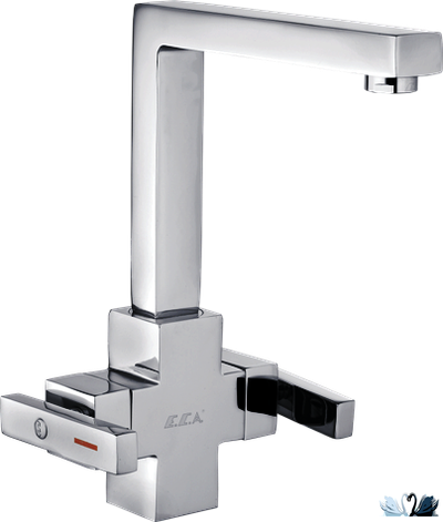 Смеситель ECA Elegant 102108579 для кухни, квадратный, двух рычажный