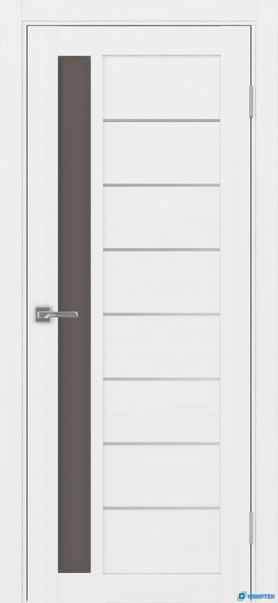 Дверь экошпон Турин 554АПП.21 Белый лёд Молдинг SC стекло Сатин бронза купить в Челябинске | КВИРТЕК