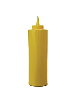 Емкость для соуса 1000 мл. d=75 мм. h=280 мм. с крышкой желтая MG /1/