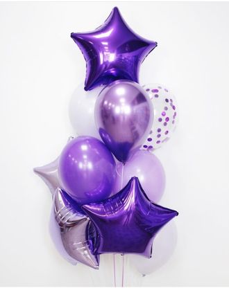 Набор шаров с гелием "Фиолетовая лаванда"