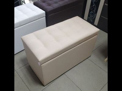 Пуф Квадро 2 с ящиком Бежевый (Бонмебель)