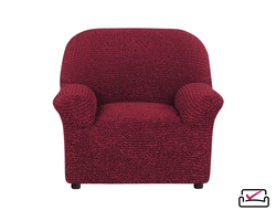 Чехол на кресло Микрофибра Премиум Бордовый.Бренд Еврочехол