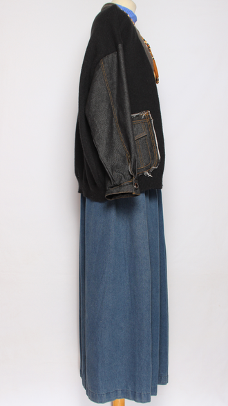 ЖАКЕТ "Крупная вязка " чёрный до р.52