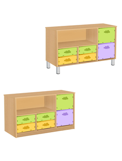 ТУМБА КОМБИНИРОВАННАЯ СИСТЕМА ХРАНЕНИЯ К/122 ПВХ