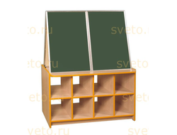 Мольберт двухсторонний детский для письма мелом и маркером (комбинированный)