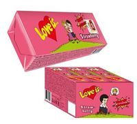 LOVE IS жевательная конфеты со вкусом Клубники 25гр (12)*18