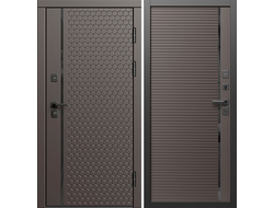 Дверь входная Simple шоколад с панелью Porta шоколад