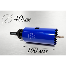 коронка биметаллическая диаметр 40 мм глубина 100 мм