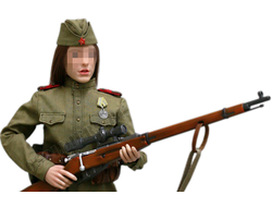 Девушка-снайпер - Коллекционная фигурка 1/6 WWII The Soviets Female Soldier Sniper Set (AL100020) - Alert Line