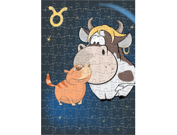 Пазл с символикой "Быка" №2