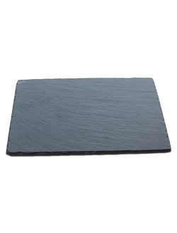 Блюдо для подачи прямоуг. 25*35 см. h=0,5 см. черное, сланец