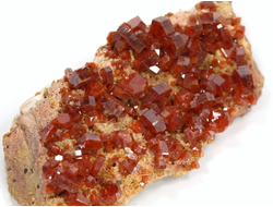 Ванадинит, кристаллы на породе, Марокко (75*37*22 мм, 68 г) №35890