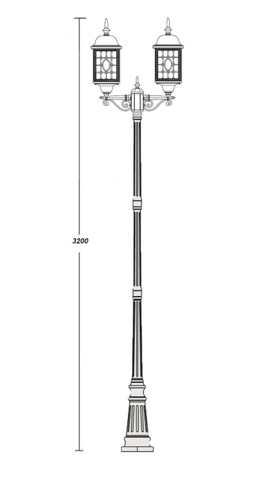 Садово-парковые фонари LONDON  2-S-08 (195см)