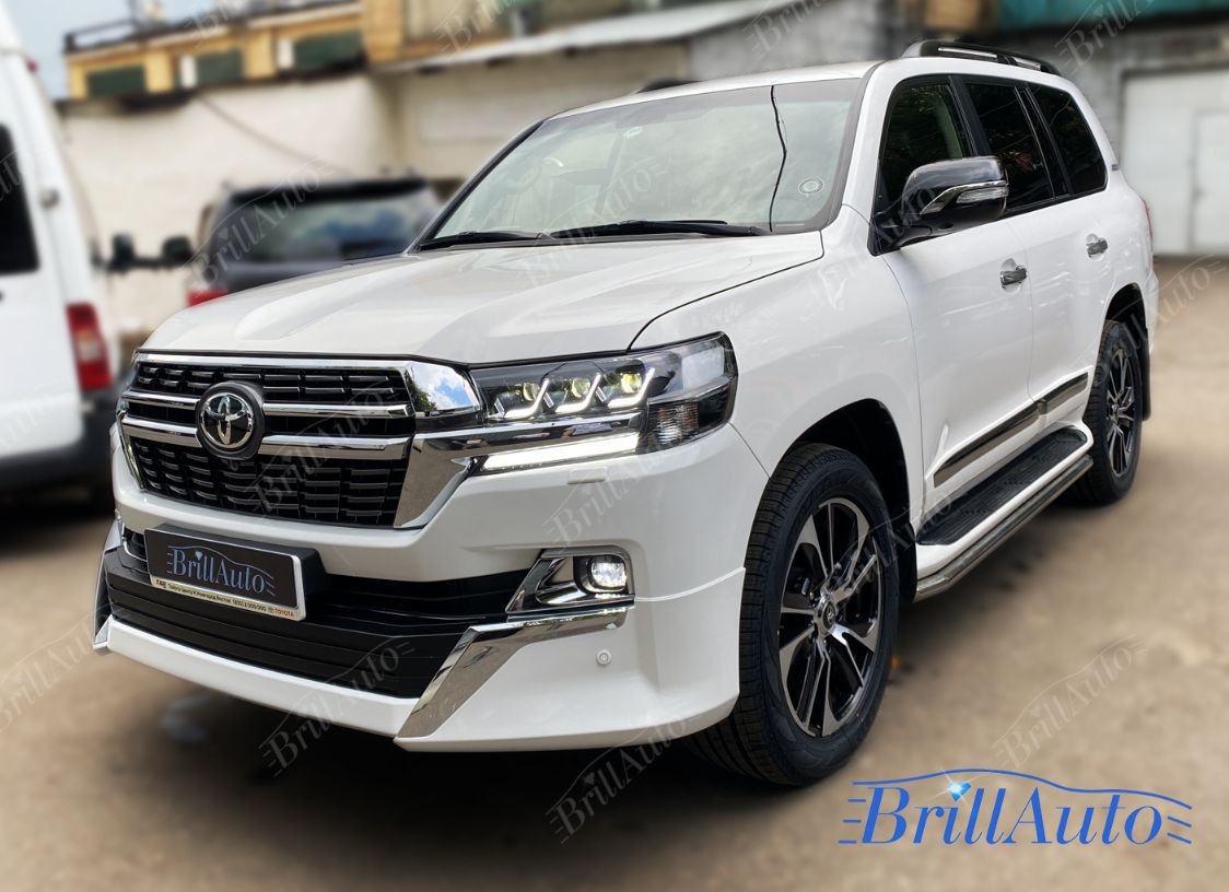 Фары Toyota Land Cruiser 200 в стиле LEXUS, БЕГАЮЩИЕ