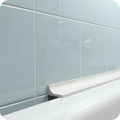 Акриловый плинтус бордюр для ванной BNV ГЛ24 12х24 серый прямой