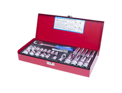 Набор торцевых головок с принадлежностями 3/8", двенадцатигранные, 1/4"-13/16", 26 предметов KING TONY 3027SR