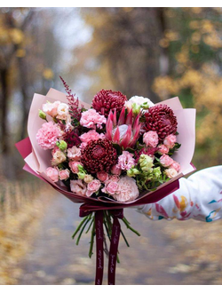 Букет цвета марсала