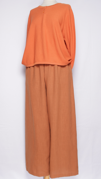 Брюки "Широкие палаццо крапива" терракот, мокко р.48-54