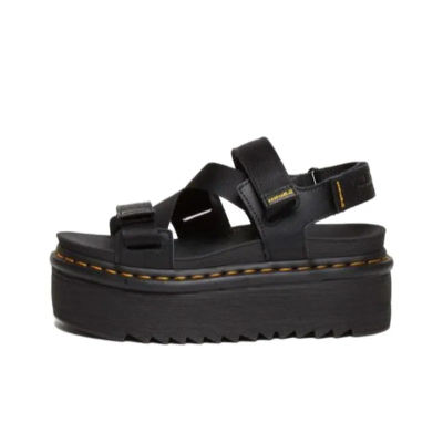 DR. MARTENS KIMBER TOUCH-STRAP PLATFORM SANDALS