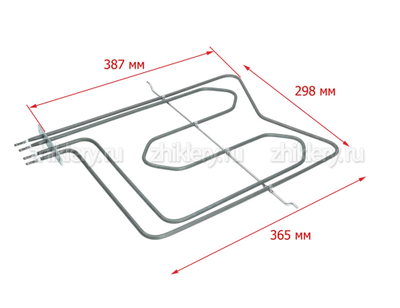 ТЭН верхний 800+1200W для духовки Indesit, Hotpoint Ariston, Whirlpool (COK112ID, C00078419)