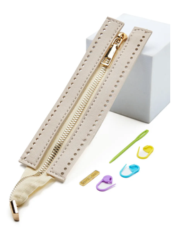 Молния кремовая на основе для сумок 18 см