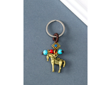Брелок для ключей на кольце «Конь с бусинами», 6×3.2×0.4 см