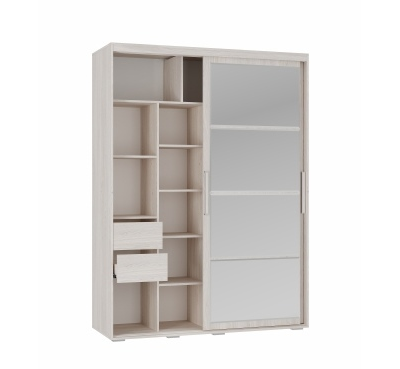 Шкаф-купе Крафт-6 ШКК-06 1,6 м ясень белый 1.6м (BTS)