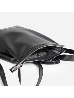 Рюкзак планшет Kokosina Черный из натуральной кожи