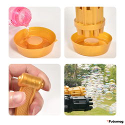 МАШИНКА ДЛЯ СОЗДАНИЯ МЫЛЬНЫХ ПУЗЫРЕЙ ПУЛЕМЕТ ЗОЛОТОЙ