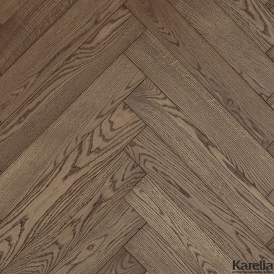 Паркетная доска Karelia Herringbone Дуб Biscotti HB