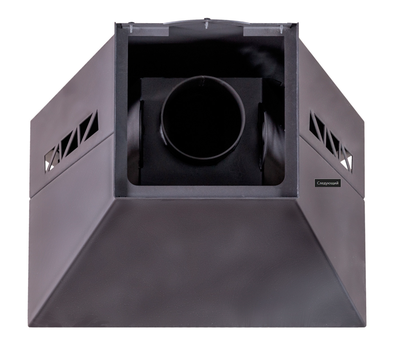 Камин ПАНОРАМА ТРИ СТЕКЛА черный / графит, Экокамин (Россия)