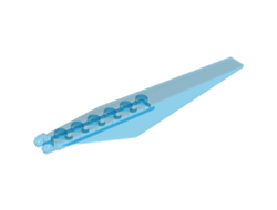 Hinge Plate 3 x 12 with Angled Side Extensions and Tapered Ends, Trans-Dark Blue (57906 / 6133936)