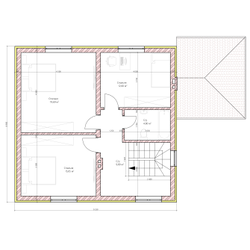 Двухэтажный дом с тремя спальнями, кабинетом 137.27м² (S43)