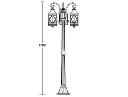 Садово-парковый светильник серии  Lucerna  3bg (178см)