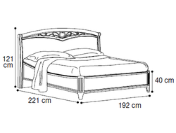 Кровать "Curvo Fregio" 180х200 см