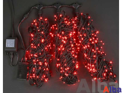 Спайдер 3 Нити по 20 м, IP 54 , мерцание, Светодиодная гирлянда Красный