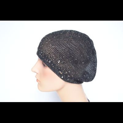 Черный берет летний с украшениями Vizio Италия фото